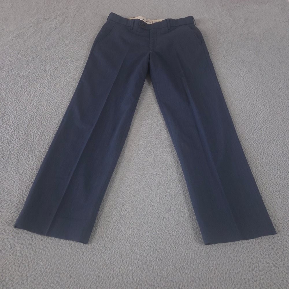 Ballin‎ Pants Mens 34x30 Navy Comfort-EZE Straight Leg Pleated Pure New Wool